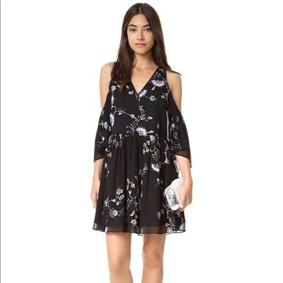 Rebecca Minkoff Robbie Shift Dress in Tropical Vine Sleeveless Size Medium - Picture 1 of 14